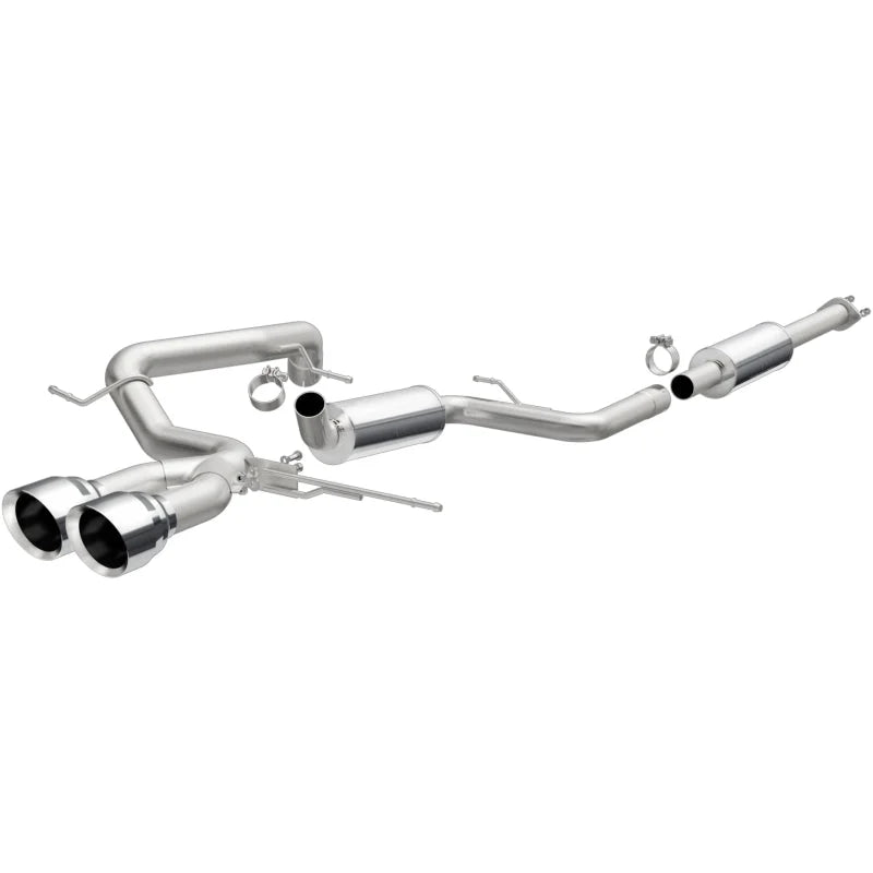 MagnaFlow 13 Ford Focus 2.0L Turbocharged ST Dual Center Rear Exit Stainless Cat Back Perf Exhaust - Main Product View