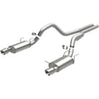 Load image into Gallery viewer, MagnaFlow 13 Ford Mustang Dual Split Rear Exit Stainless Cat Back Performance Exhaust (Street) - Side View