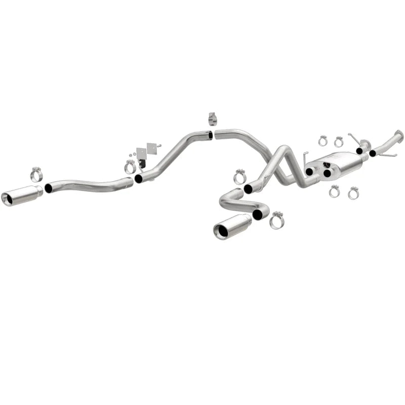 MagnaFlow 14 Toyota Tundra V8 4.6L/5.7L Stainless Cat Back Exhaust Dual Split Rear Exit - Main Product View