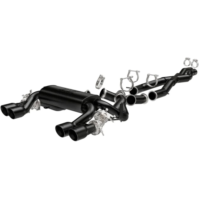 MagnaFlow 15 BMW M3/M4 L6 3.0L SS Cat-Back Perf. Sport Quad Split Rear Exit Exht - 3.5in Black Tips - Main Product View