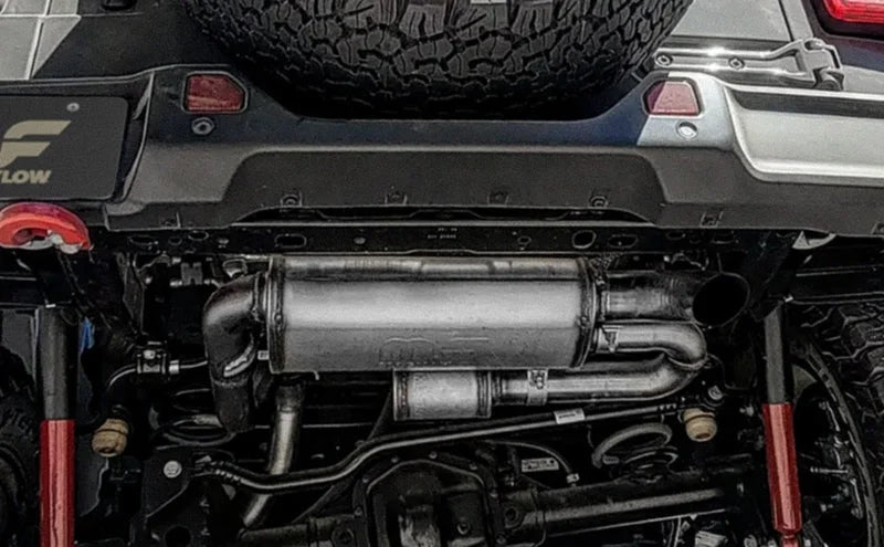 MagnaFlow 18-23 Jeep Wrangler JL 2.0L/3.6L Overland Series Axle-Back Exhaust - Back View
