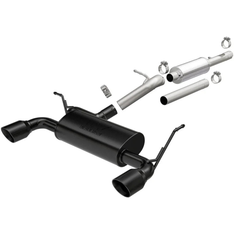 MagnaFlow 2018+ Jeep Wrangler 3.6L 409 SS Dual Split Rear Exit Black Tips Cat-Back Exhaust - Main Product View