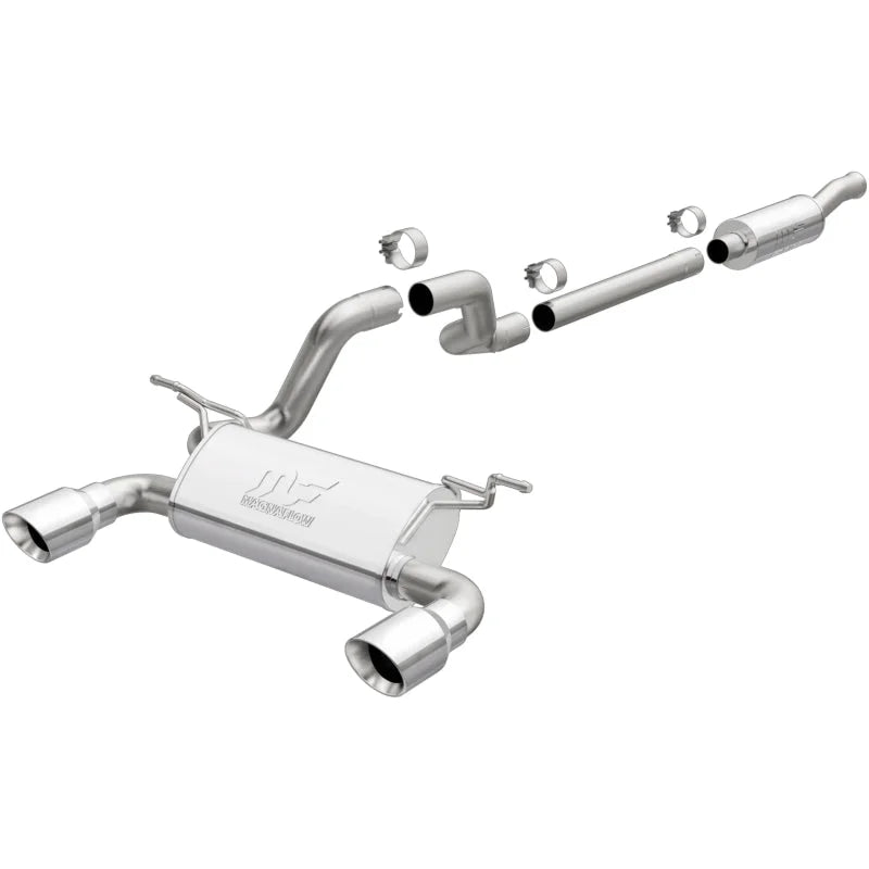 MagnaFlow 2018+ Jeep Wrangler 3.6L 409 SS Dual Split Rear Exit Polished Tips Cat-Back Exhaust - Main Product View