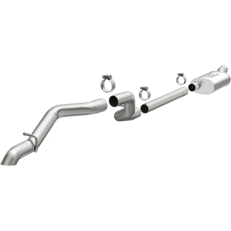 MagnaFlow 2018+ Jeep Wrangler 3.6L SS Driver Side Rear Exit w/o Tip Cat-Back Exhaust - Side View