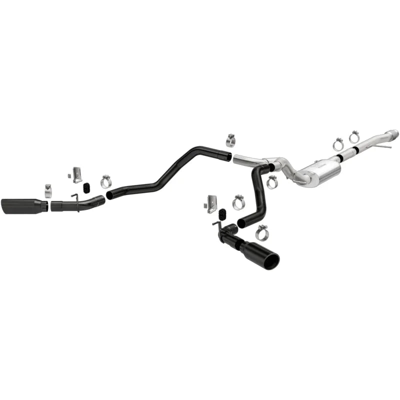 MagnaFlow 2019 Chevy Silverado 1500 V8 5.3L Street Series Dual Split Exit Exhaust w/ Black Tips - Main Product View