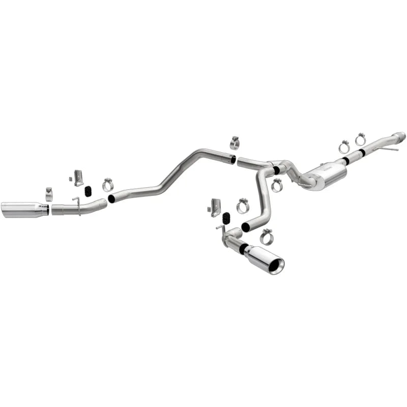 MagnaFlow 2019 Chevy Silverado 1500 V8 5.3L Street Series Dual Split Exit Exhaust w/ Polished Tips - Main Product View
