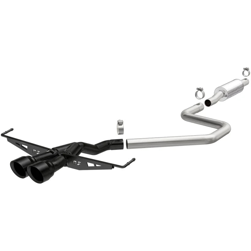 MagnaFlow 2019 Hyundai Veloster 1.6L 2.5in Center Exit Stainless Steel Cat-Back Exhaust w/Blk Tips - Main Product View