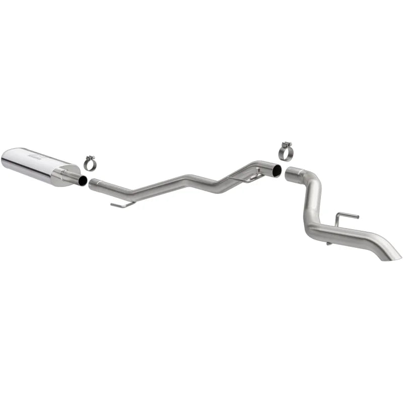 MagnaFlow 2020 Jeep Gladiator 2.5in Rock Crawler Series Single Rear Exit SS Cat-Back Exhaust w/o Tip - Main Product View