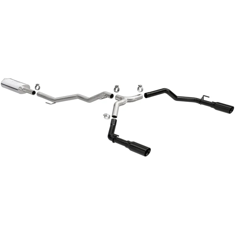 MagnaFlow 2020 Jeep Gladiator 3in Street Series Dual Split Exit SS Cat-Back Exhaust w/Black Tips - Main Product View