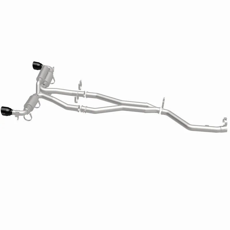 MagnaFlow 2020+ Toyota Supra SPEQ Series Cat-Back Performance Exhaust System w/ Black Chrome Tips - Installation View