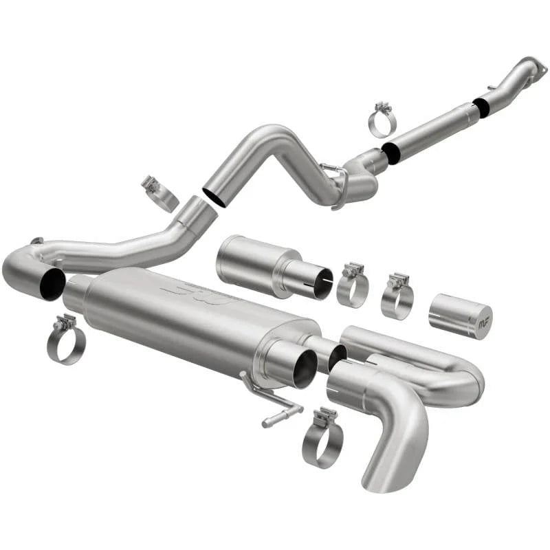 MagnaFlow 2021 Ford Bronco Overland Series Cat-Back Exhaust w/ Single Straight Driver Exit- No Tip - Side View