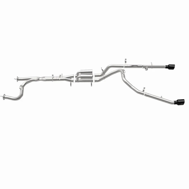 MagnaFlow 2025 Ram 1500 RHO SPEQ Series Black Chrome Cat-Back Performance Exhaust System - Installation View