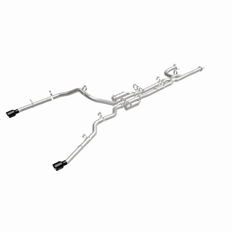 MagnaFlow 21-24 RAM 1500 TRX SPEQ Series Cat-Back Performance Exhaust System w/ Black Chrome Tips - Side View