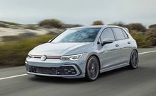 Load image into Gallery viewer, MagnaFlow 22-23 VW GTI NEO Cat-Back Exhaust Black Chrome - Back View