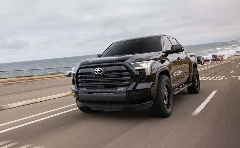 MagnaFlow 22+ Toyota Tundra Street Series 3in Dual Driver Side Rear Cat-Back Exhaust - Installation View