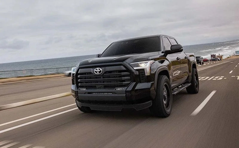 MagnaFlow 22+ Toyota Tundra Street Series 3in Single Straight Driver Side Rear Cat-Back Exhaust - Back View