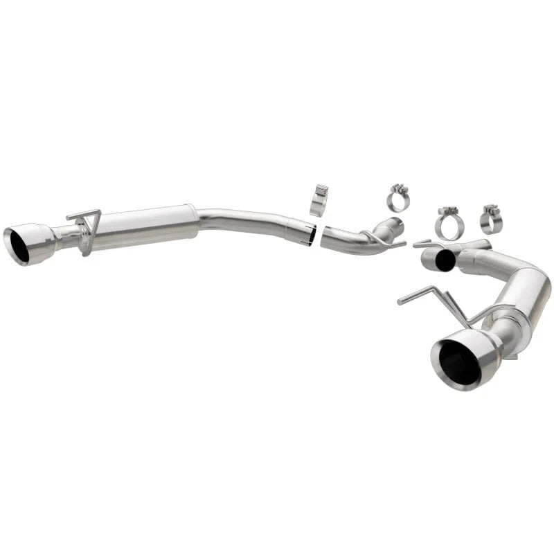 MagnaFlow Axle Back, SS, 2.5in, Competition, Dual Split Polish 4.5in Tip 2015 Ford Mustang Ecoboost - Main Product View