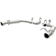 Load image into Gallery viewer, MagnaFlow Axle Back, SS, 2.5in, Competition, Dual Split Polish 4.5in Tip 2015 Ford Mustang Ecoboost - Side View
