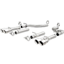 Load image into Gallery viewer, MagnaFlow Axle-Back, SS, 2.5in, Quad Split Rear 3.5in Tip 2015 Dodge Challenger R/T 5.7L - Main Product View