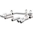 Load image into Gallery viewer, MagnaFlow Axle-Back, SS, 3in, Quad Split Rear 3.5 Tips 2015 Dodge Challenger incl SRT Hellcat - Side View