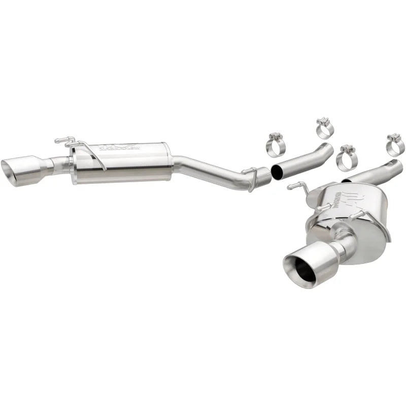 MagnaFlow Axle-Back Stainless Dual Split 4in Polished Tips 10-15 Chevrolet Camaro Convert. 3.6L V6 - Main Product View