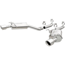 Load image into Gallery viewer, MagnaFlow Axle-Back Stainless Dual Split 4in Polished Tips 10-15 Chevrolet Camaro Convert. 3.6L V6 - Main Product View