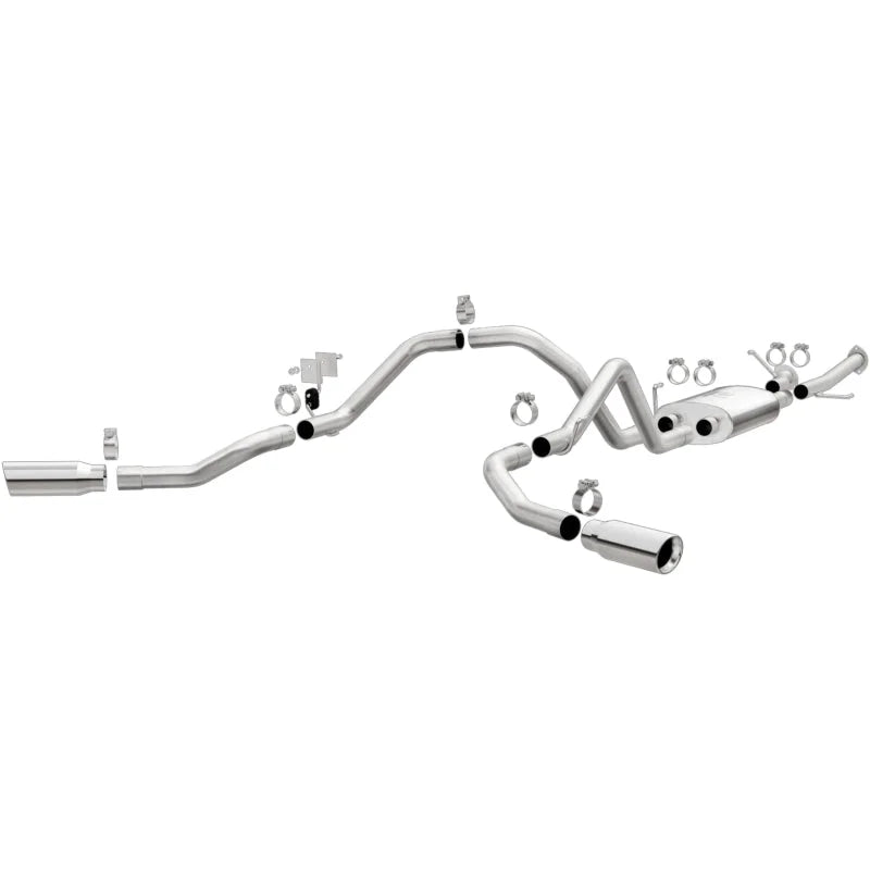 MagnaFlow Cat-Back 10-15 Toyota Tundra SC LB / CC SB 4.6L/5.7L V8 SS 2.5 Dual Split Rear 4in Tip - Main Product View