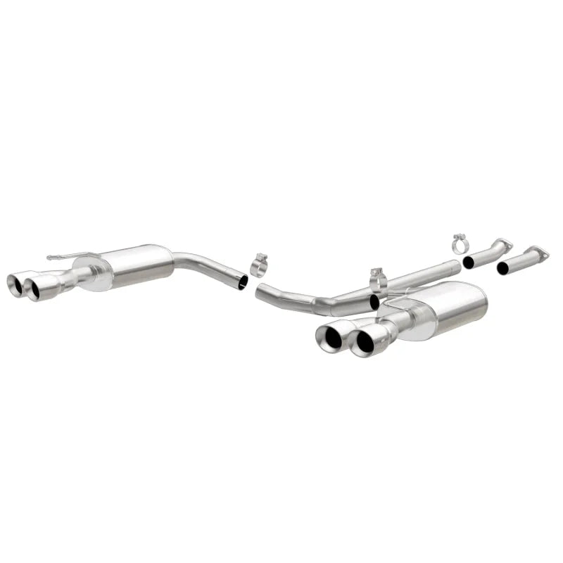 MagnaFlow Cat-Back 11-15 Kia Optima 2.0L/2.4L Sport SS 2.25in Quad Split Rear 4.5in Tips - Side View
