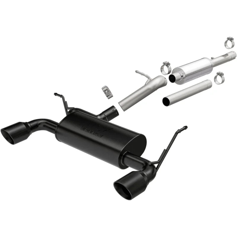 MagnaFlow Cat-Back 12-16 Jeep Wrangler GT 3.6L V6 Black Tips - Main Product View