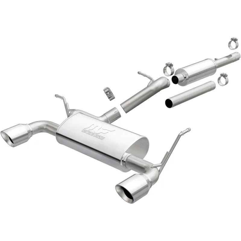 MagnaFlow Cat-Back 12-16 Jeep Wrangler GT 3.6L V6 Polished Tips - Main Product View