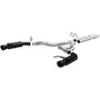 Load image into Gallery viewer, MagnaFlow Cat-Back 15-16 Ford Mustang 5.0L V8 Competition SS 3in Dual Split Rear 4.5in Black Tips - Side View