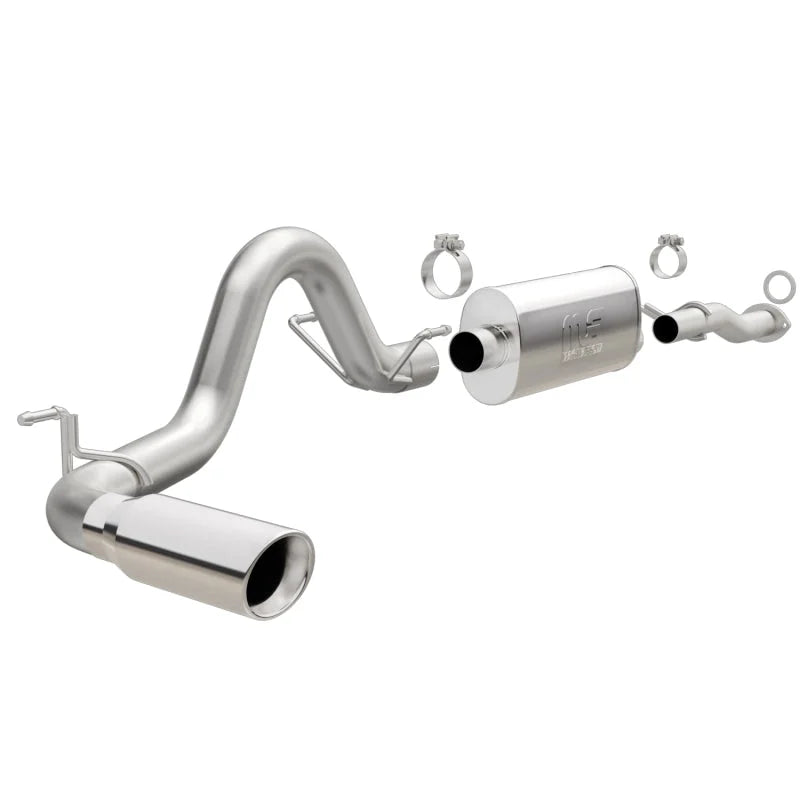 MagnaFlow Cat-Back 2016 Toyota Tacoma 3.5L V6 SS 3in Single Pass Side Exit Rear 4in Tip - Main Product View