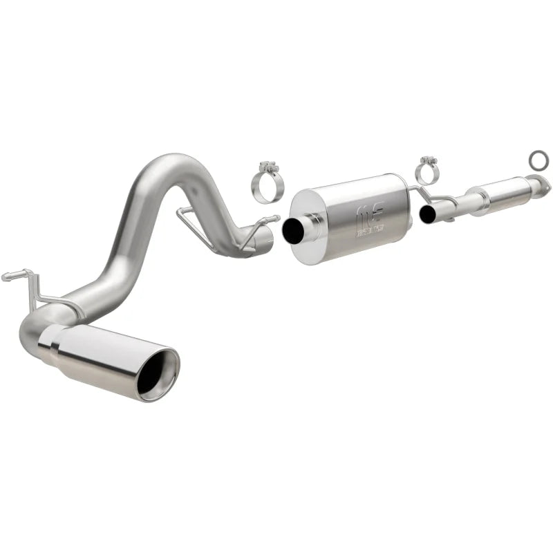 MagnaFlow Cat-Back 2016 Toyota Tacoma TRD 3.5L V6 SS 3in Single Pass Side Exit Rear 4in Tip - Side View