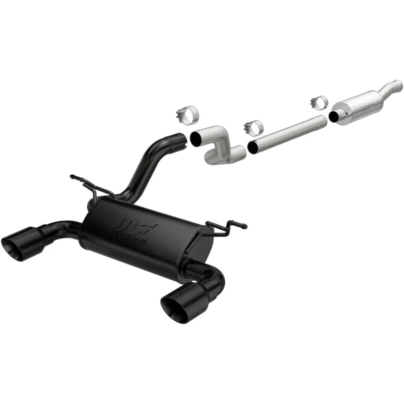 MagnaFlow Cat-Back 2018 Jeep Wrangler 2.0L Dual Black Coated 4in Tips - Main Product View
