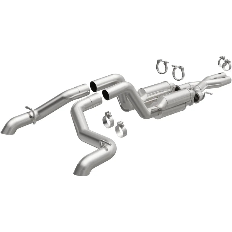 MagnaFlow Cat-Back 2021 Jeep Wrangler 6.4L Rock Crawler Series Dual Exit Stainless Exhaust - Main Product View