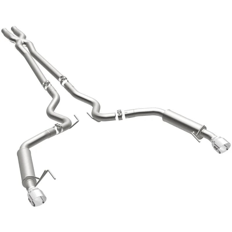 MagnaFlow Cat Back, SS, 2.5in, Competition, Dual Split Polished 4.5in Tips 2015 Ford Mustang V6 3.7L - Additional View 9