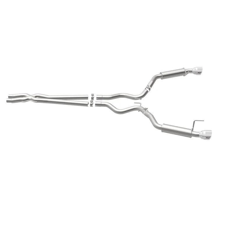 MagnaFlow Cat Back, SS, 2.5in, Competition, Dual Split Polished 4.5in Tips 2015 Ford Mustang V6 3.7L - Additional View 13