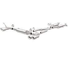 Load image into Gallery viewer, MagnaFlow Cat Back, SS, 2.5in, Quad Split Polish 4in tip 14-15 Jeep Grand Cherokee 3.6L/5.7L V6/V8 - Side View