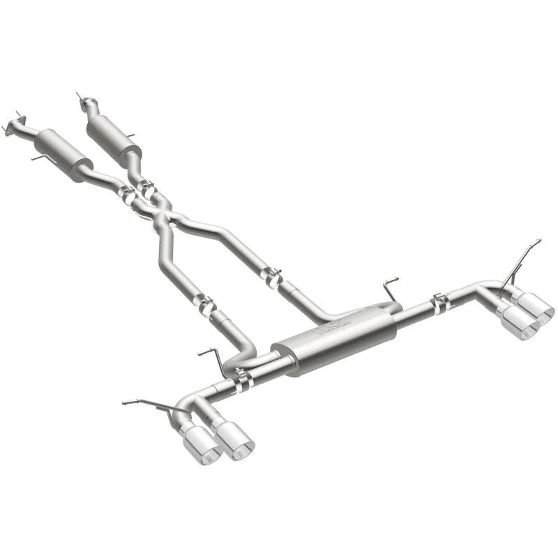 MagnaFlow Cat Back, SS, 2.5in, Quad Split Polish 4in tip 14-15 Jeep Grand Cherokee 3.6L/5.7L V6/V8 - Additional View 11
