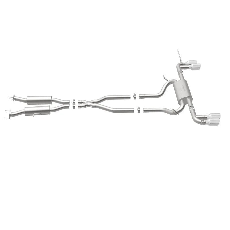 MagnaFlow Cat Back, SS, 2.5in, Quad Split Polish 4in tip 14-15 Jeep Grand Cherokee 3.6L/5.7L V6/V8 - Additional View 16