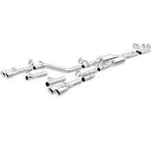 Load image into Gallery viewer, MagnaFlow Cat-Back, SS, 2.5in, Quad Split Rear 3.5in Tip 2015 Dodge Challenger 3.6L V6 - Main Product View
