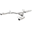 Load image into Gallery viewer, MagnaFlow Cat Back, SS, 3in, Competition, Dual Split Polished 4.5in Tips 2015 Ford Mustang GT V8 5.0 - Side View