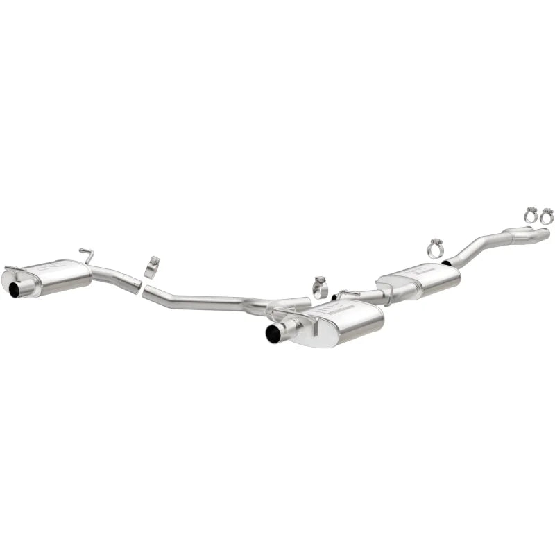 MagnaFlow Cat-Back SS Dual Split Rear Exit 2015 Dodge Charger/Chrysler 300C 3.6L V6 (Uses OEM Tips) - Side View