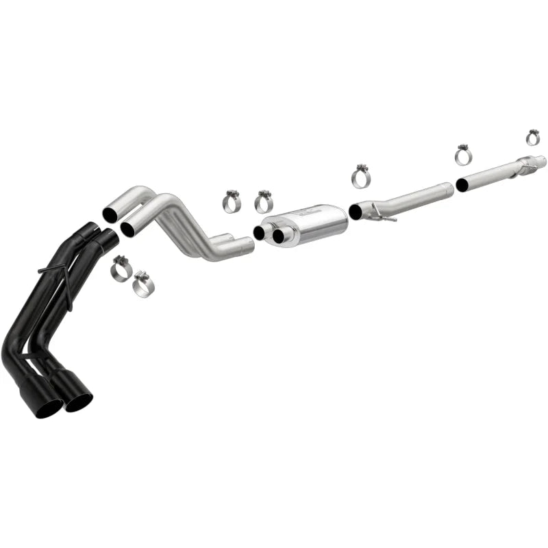 MagnaFlow CatBack 2019 Ford Ranger 2.3L 3in Black Exhaust Tips - Main Product View