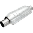 Load image into Gallery viewer, MagnaFlow Catalytic Converter 2 in Inlet 2 in Outlet 11 in Length SS - Main Product View