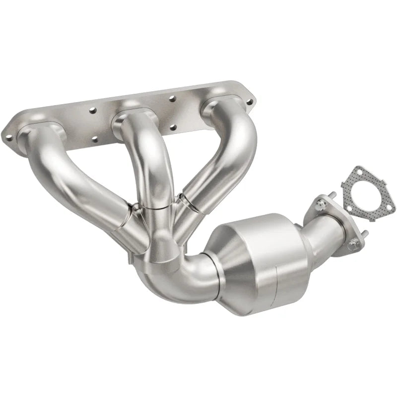 MagnaFlow Conv 06-08 Porsche Cayman DF SS OEM Grade Passenger Side Catalytic Converter w/Header - Side View