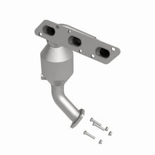 Load image into Gallery viewer, MagnaFlow Conv DF 02-03 MPV 3.0 Front Manifold OEM - Back View