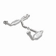 Load image into Gallery viewer, MagnaFlow Conv DF 02-06 Cadillac Escalade / 02-06 Chevy Avalanche 5.3L Dual Conv Y-Pipe Assembly 2WD - Side View