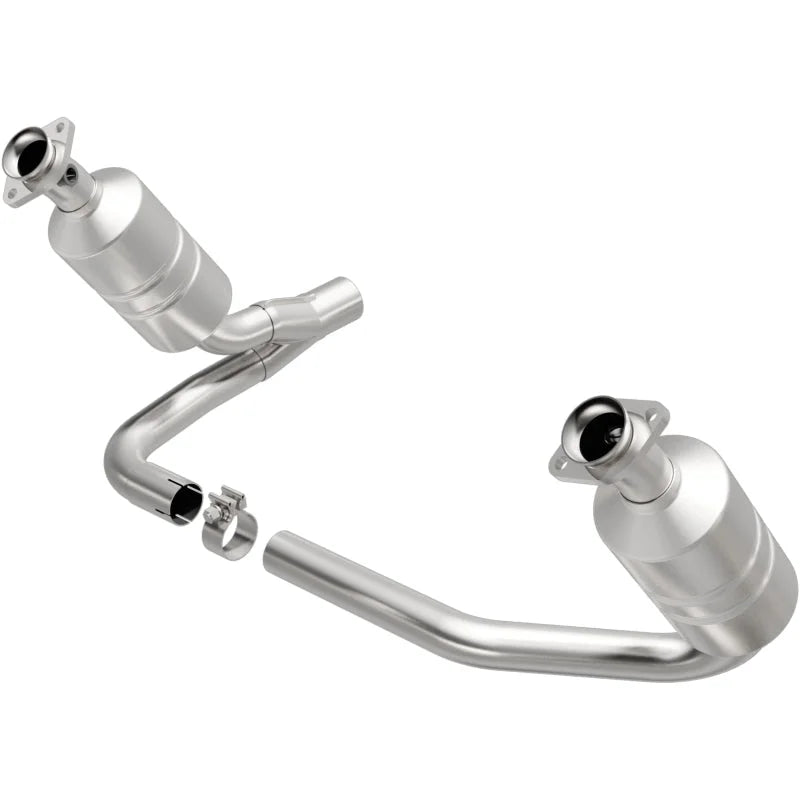 MagnaFlow Conv DF 07-09 Dodge Dakota 3.7L/4.7L /07-09 Mitsubishi Raider 3.7L Y-Pipe Assembly - Side View