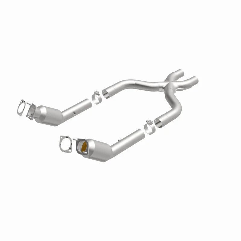 MagnaFlow Conv DF 2011 Mustang 5.0L w/met O/R - Side View